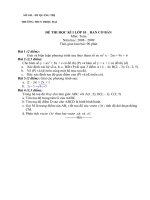 Đề thi HKI lớp 10 ban cơ bản