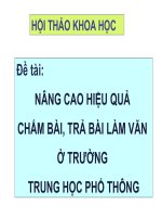 Hội thảo: Nâng cao hiệu quả chấm bài ở trường phổ thông