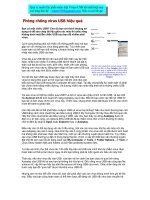 Phòng chống virus USB hiệu quả