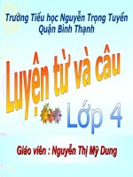 Luyện từ và câu: Dấu gạch ngang