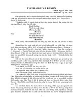 Đề tài: Thơ Haicu và Basho