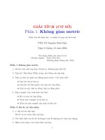 Giáo trình toán cơ sở bài không gian Metrix tiếp