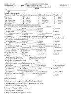 KTRA HỌC KÌ 1-LỚP 10 CHUYÊN