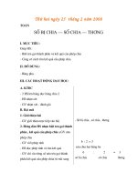 Bài : Số bị chia - Số chia - Thương