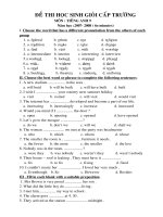 Đê thi HSG trường