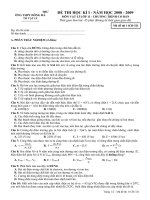 Đề thi lớp 11- Chương trình cơ bản