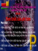 Tiết 30. TÍNH CHẤT CỦA PHI KIM