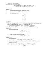 ĐỀ THI và ĐÁP ÁN HSG KHỐI 11