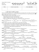 Hóa Học 8 (Đề 2- KTra HKI 08-09)