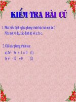 CÔNG THWCS NGHIỆM CỦA PT BẬC HAI