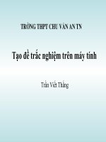 Tạo đề trắc nghiệm trên máy tính