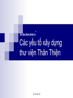 Các yếu tố xây dựng Thư viện Thân Thiện