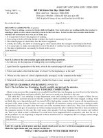 Đề thi Khảo sát HSG 2008-2009