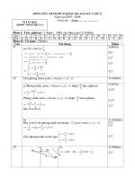 Đáp án thi BKI lớp 11 Môn Toán