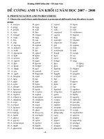 đề cương tiếng Anh 12 hệ 3 năm