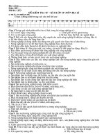 Đề kiểm tra 45'' lớp 10