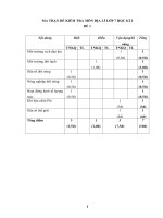 Đề kiểm tra Địa lý 7 HK I - Đề số 1