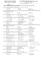 kiểm tra Toán 9 kì II Trắc nghiệm