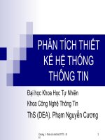 Phân tích thiết kế hệ thống thông tin 1