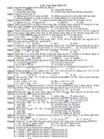 Các dạng câu hỏi lí thuyết trắc nghiệm