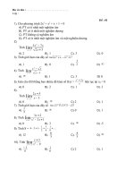 kiểm tra 1 tiết chương giới hạn