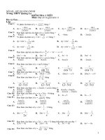 Kiểm tra Đại số 11 chương V: Đạo hàm
