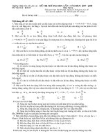 De thi thu DH + dap an