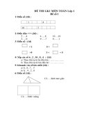 Bộ đề kiểm tra GHK1 môn toán 1 (2008-2009)