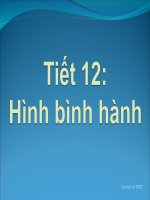 Chương I - Bài 7: Hình bình hành