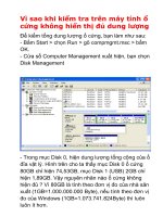 Vì sao khi kiểm tra trên máy tính ổ cứng không hiển thị đủ dung lượng