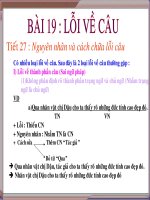 Bài 19: Lỗi về câu