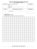 Đề khảo sát đầu năm