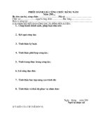 Mẫu phiếu đánh giá công chức.