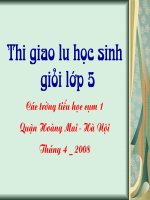 Thi giao lưu HS giỏi Quận