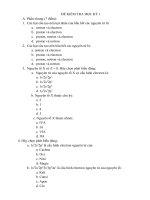 Đề kiểm tra học kỳ 1