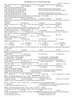 bài tập chuyên đề Vpư và CBHH