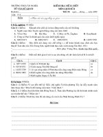 KIỂM TRA VIẾT I TIẾT MÔN LỊCH SỬ 8