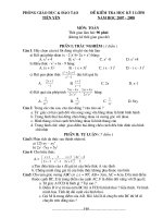 Kiểm tra Toán 8 học kì I