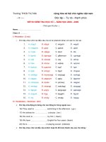 Đề Thi Học Kì I - Lớp 9 (2008-2009)