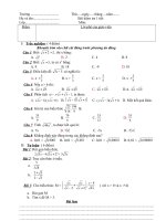 Kiểm tra chương I đại số 9