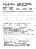 ĐỀ THI TL 11CB HKI