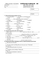 Đề KTHKII Anh 6, 7, 8, 9