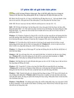 17 phím tắt vô giá trên bàn phím