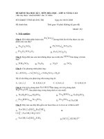 ĐỀ THI HỌC KÌ I. LỚP 11 NĂM 2008-2009