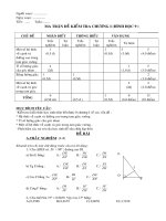 KIỂM TRA 1TIET HÌNH 9 C I ( có ma trận )