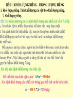 Khối lượng riêng - Trọng lượng riêng