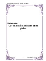 Các tính chất Cảm quan Thực phẩm