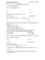 Kiểm tra Toán 11 học kỳ II