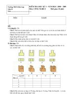 Cong nghe 8 HKI (08-09 co dap an)