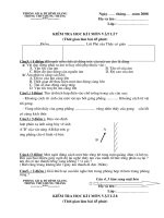 kiểm tra học ki I Lí 6 7 8 9. năm 08.09